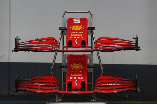 Ferrari different front wings.
08.10.2020. Formula 1 World Championship, Rd 11, Eifel Grand Prix, Nurbugring, Germany, Preparation Day.
- www.xpbimages.com, EMail: requests@xpbimages.com © Copyright: Batchelor / XPB Images