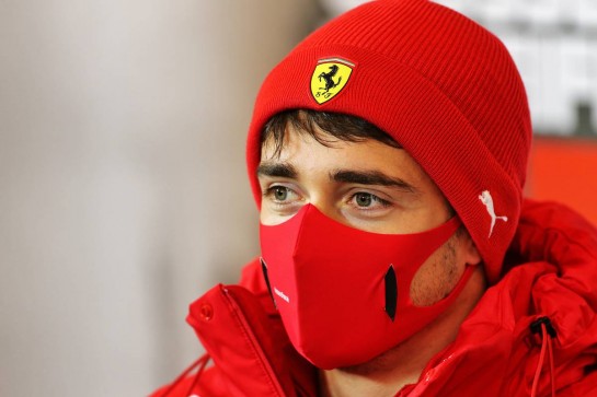 Charles Leclerc (MON) Ferrari in the FIA Press Conference.
08.10.2020. Formula 1 World Championship, Rd 11, Eifel Grand Prix, Nurbugring, Germany, Preparation Day.
- www.xpbimages.com, EMail: requests@xpbimages.com © Copyright: Charniaux / XPB Images