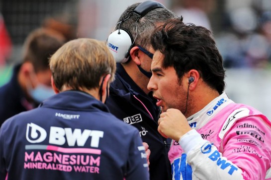Sergio Perez (MEX) Racing Point F1 Team on the grid.
11.10.2020. Formula 1 World Championship, Rd 11, Eifel Grand Prix, Nurbugring, Germany, Race Day.
- www.xpbimages.com, EMail: requests@xpbimages.com © Copyright: Charniaux / XPB Images