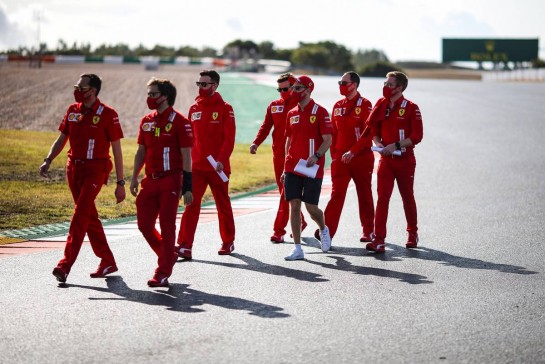 Sebastian Vettel (GER), Scuderia Ferrari 
22.10.2020. Formula 1 World Championship, Rd 12, Portuguese Grand Prix, Portimao, Portugal, Preparation Day.
- www.xpbimages.com, EMail: requests@xpbimages.com © Copyright: Charniaux / XPB Images