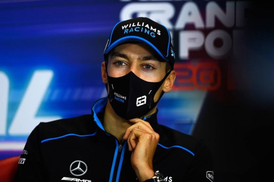 George Russell (GBR) Williams Racing in the FIA Press Conference.
22.10.2020. Formula 1 World Championship, Rd 12, Portuguese Grand Prix, Portimao, Portugal, Preparation Day.
- www.xpbimages.com, EMail: requests@xpbimages.com © Copyright: FIA Pool Image for Editorial Use Only