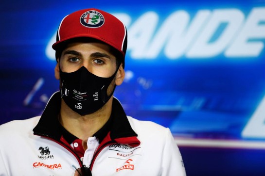 Antonio Giovinazzi (ITA) Alfa Romeo Racing in the FIA Press Conference.
22.10.2020. Formula 1 World Championship, Rd 12, Portuguese Grand Prix, Portimao, Portugal, Preparation Day.
- www.xpbimages.com, EMail: requests@xpbimages.com © Copyright: FIA Pool Image for Editorial Use Only
