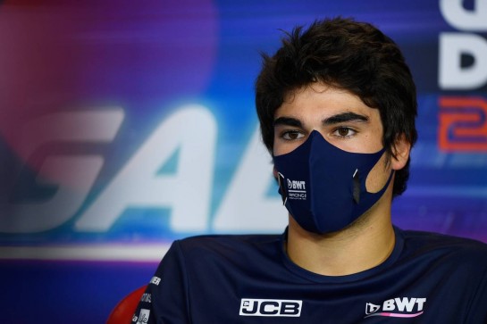 Lance Stroll (CDN) Racing Point F1 Team in the FIA Press Conference.
22.10.2020. Formula 1 World Championship, Rd 12, Portuguese Grand Prix, Portimao, Portugal, Preparation Day.
- www.xpbimages.com, EMail: requests@xpbimages.com © Copyright: FIA Pool Image for Editorial Use Only