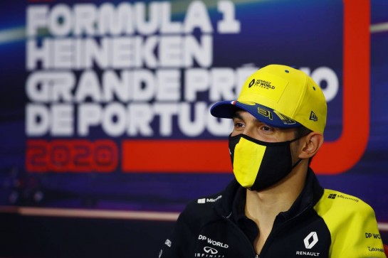 Esteban Ocon (FRA) Renault F1 Team in the FIA Press Conference.
22.10.2020. Formula 1 World Championship, Rd 12, Portuguese Grand Prix, Portimao, Portugal, Preparation Day.
- www.xpbimages.com, EMail: requests@xpbimages.com © Copyright: FIA Pool Image for Editorial Use Only