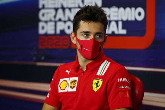 Charles Leclerc (MON) Ferrari in the FIA Press Conference.
22.10.2020. Formula 1 World Championship, Rd 12, Portuguese Grand Prix, Portimao, Portugal, Preparation Day.
- www.xpbimages.com, EMail: requests@xpbimages.com © Copyright: FIA Pool Image for Editorial Use Only