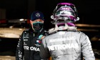 Valtteri Bottas (FIN) Mercedes AMG F1 with team mate Lewis Hamilton (GBR) Mercedes AMG F1 in qualifying parc ferme.