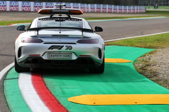 Circuit atmosphere - FIA Safety Car.
30.10.2020. Formula 1 World Championship, Rd 13, Emilia Romagna Grand Prix, Imola, Italy, Practice Day.
- www.xpbimages.com, EMail: requests@xpbimages.com © Copyright: Moy / XPB Images