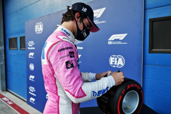 Lance Stroll (CDN) Racing Point F1 Team celebrates with the Pirelli Pole Position trophy in qualifying parc ferme.
14.11.2020. Formula 1 World Championship, Rd 14, Turkish Grand Prix, Istanbul, Turkey, Qualifying Day.
- www.xpbimages.com, EMail: requests@xpbimages.com © Copyright: Batchelor / XPB Images