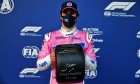 Lance Stroll (CDN) Racing Point F1 Team celebrates with the Pirelli Pole Position Award in parc ferme. 14.11.2020.