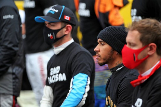 Lewis Hamilton (GBR) Mercedes AMG F1 on the grid.
15.11.2020. Formula 1 World Championship, Rd 14, Turkish Grand Prix, Istanbul, Turkey, Race Day.
- www.xpbimages.com, EMail: requests@xpbimages.com © Copyright: Batchelor / XPB Images