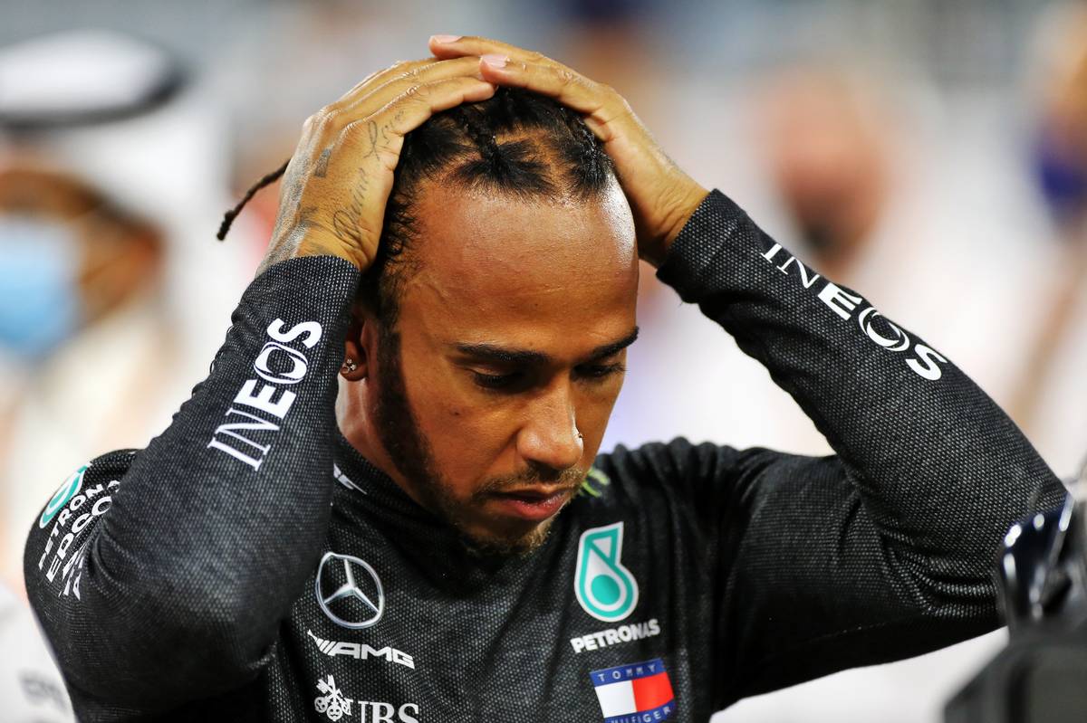 Lewis Hamilton (GBR) Mercedes AMG F1 on the grid.