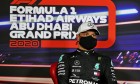Valtteri Bottas (FIN) Mercedes AMG F1 in the post qualifying FIA Press Conference. 12.12.2020. Formula 1 World Championship, Rd 17, Abu Dhabi Grand Prix