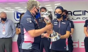 Video: Racing Point honours Perez with parting gifts