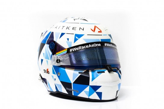 The helmet of Jack Aitken (GBR) / (KOR) Williams Racing.
02.12.2020. Formula 1 World Championship, Rd 16, Sakhir Grand Prix, Sakhir, Bahrain, Preparation Day.
- www.xpbimages.com, EMail: requests@xpbimages.com © Copyright: Bearne / XPB Images