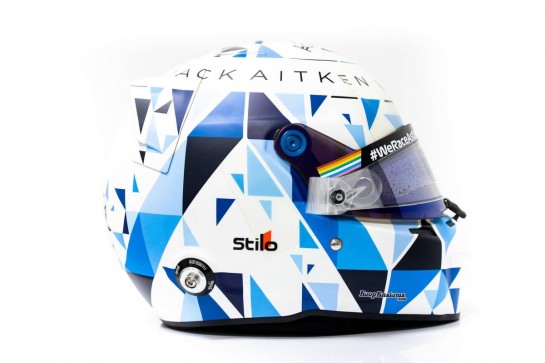 The helmet of Jack Aitken (GBR) / (KOR) Williams Racing.
02.12.2020. Formula 1 World Championship, Rd 16, Sakhir Grand Prix, Sakhir, Bahrain, Preparation Day.
- www.xpbimages.com, EMail: requests@xpbimages.com © Copyright: Bearne / XPB Images