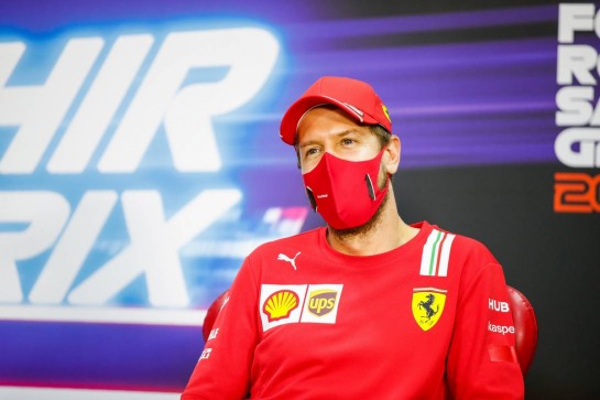 Sebastian Vettel (GER) Ferrari in the FIA Press Conference.
03.12.2020. Formula 1 World Championship, Rd 16, Sakhir Grand Prix, Sakhir, Bahrain, Preparation Day.
- www.xpbimages.com, EMail: requests@xpbimages.com © Copyright: FIA Pool Image for Editorial Use Only