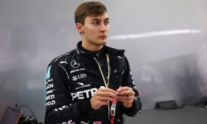 Russell on duty with Mercedes and Pirelli on Tuesday