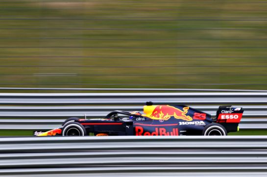 NORTHAMPTON, ENGLAND - FEBRUARY 24: Alexander Albon of Thailand driving the Red Bull Racing RB15 Honda during the Red Bull Racing Filming Day at Silverstone on February 24, 2021 in Northampton, England. (Photo by Bryn Lennon/Getty Images for Red Bull Racing) // Getty Images / Red Bull Content Pool // SI202102240114 // Usage for editorial use only //