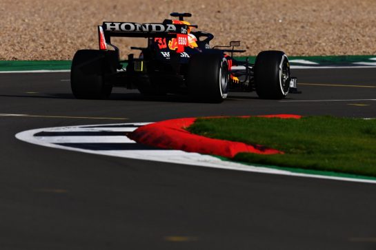 NORTHAMPTON, ENGLAND - FEBRUARY 24: Max Verstappen of Netherlands driving the Red Bull Racing RB15 Honda during the Red Bull Racing Filming Day at Silverstone on February 24, 2021 in Northampton, England. (Photo by Clive Mason/Getty Images for Red Bull Racing) // Getty Images / Red Bull Content Pool // SI202102240128 // Usage for editorial use only //