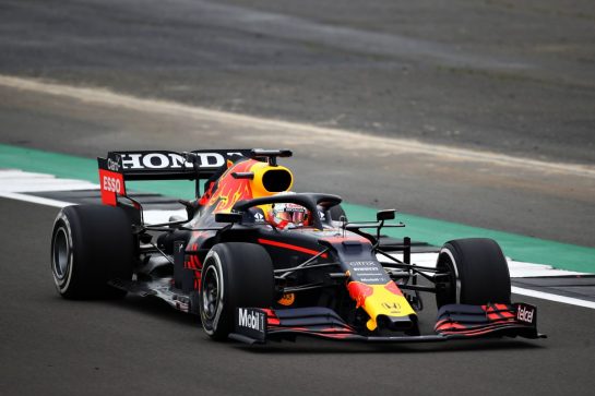 NORTHAMPTON, ENGLAND - FEBRUARY 24: Max Verstappen of Netherlands driving the Red Bull Racing RB15 Honda during the Red Bull Racing Filming Day at Silverstone on February 24, 2021 in Northampton, England. (Photo by Bryn Lennon/Getty Images for Red Bull Racing) // Getty Images / Red Bull Content Pool // SI202102240198 // Usage for editorial use only //