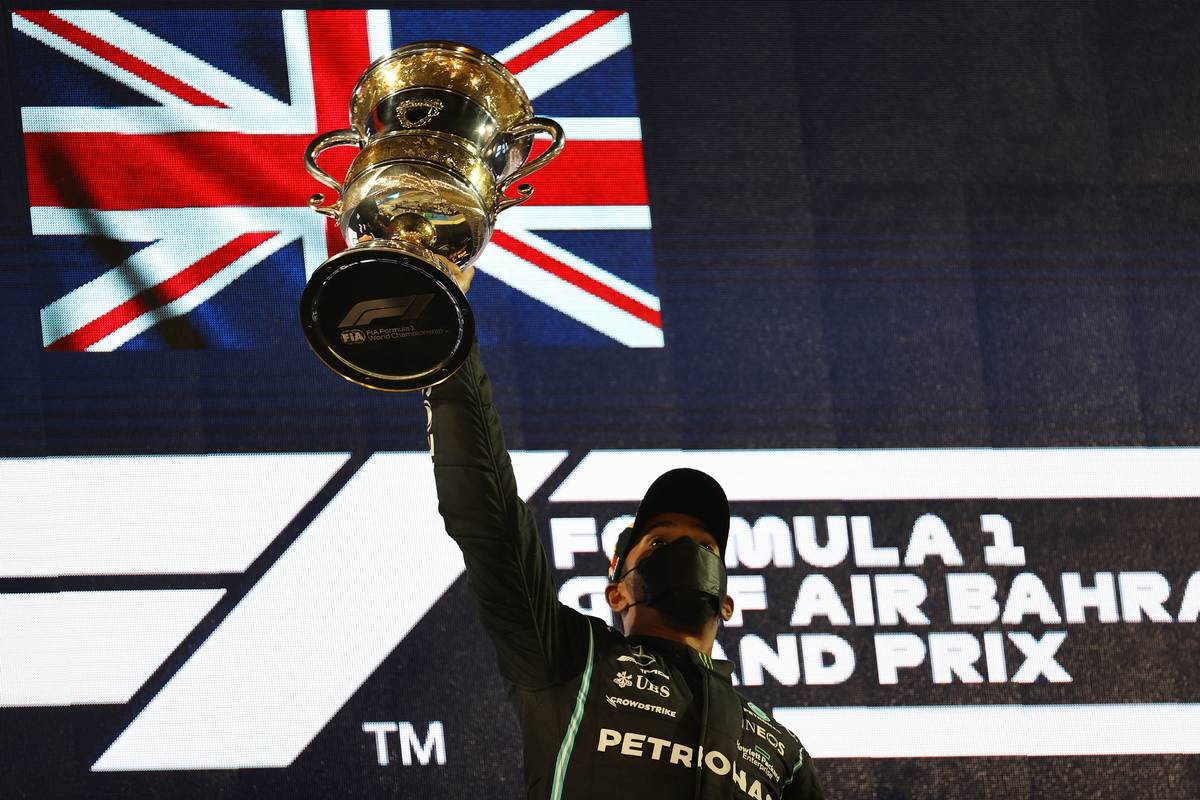 1st place Lewis Hamilton (GBR) Mercedes AMG F1 W12. 28.03.2021. Formula 1 World Championship, Rd 1, Bahrain Grand Prix
