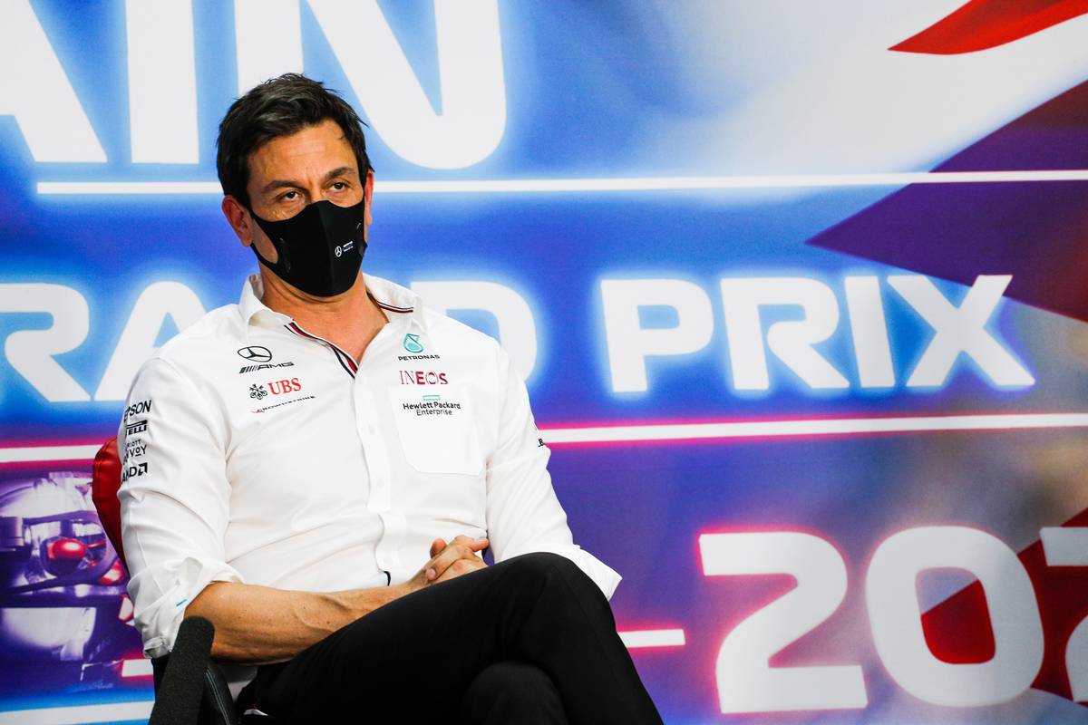 Toto Wolff (GER) Mercedes AMG F1 Shareholder and Executive Director in the FIA Press Conference. 26.03.2021. Formula 1 World Championship, Rd 1, Bahrain Grand Prix