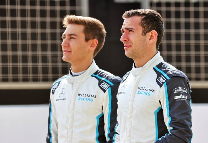 George Russell (GBR) Williams Racing and Nicholas Latifi (CDN) Williams Racing. 12.03.2021. Formula 1 Testing, Sakhir, Bahrain