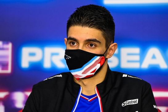 Esteban Ocon (FRA) Alpine F1 Team in the FIA Press Conference.
13.03.2021. Formula 1 Testing, Sakhir, Bahrain, Day Two.
- www.xpbimages.com, EMail: requests@xpbimages.com © Copyright: FIA Pool Image for Editorial Use Only