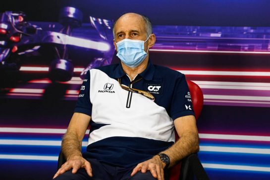 Franz Tost (AUT) AlphaTauri Team Principal in the FIA Press Conference.
13.03.2021. Formula 1 Testing, Sakhir, Bahrain, Day Two.
- www.xpbimages.com, EMail: requests@xpbimages.com © Copyright: FIA Pool Image for Editorial Use Only