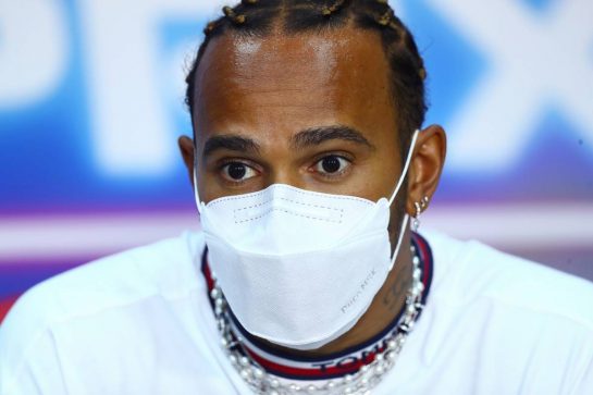 Lewis Hamilton (GBR) Mercedes AMG F1 in the FIA Press Conference.
25.03.2021. Formula 1 World Championship, Rd 1, Bahrain Grand Prix, Sakhir, Bahrain, Preparation Day.
- www.xpbimages.com, EMail: requests@xpbimages.com © Copyright: FIA Pool Image for Editorial Use Only
