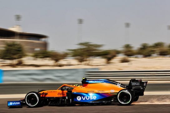 Lando Norris (GBR) McLaren MCL35M.
26.03.2021. Formula 1 World Championship, Rd 1, Bahrain Grand Prix, Sakhir, Bahrain, Practice Day
- www.xpbimages.com, EMail: requests@xpbimages.com © Copyright: Batchelor / XPB Images
