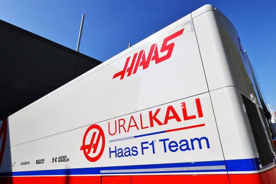 Haas F1 Team trucks in the paddock.
16.04.2021. Formula 1 World Championship, Rd 2, Emilia Romagna Grand Prix, Imola, Italy, Practice Day.
- www.xpbimages.com, EMail: requests@xpbimages.com © Copyright: Moy / XPB Images