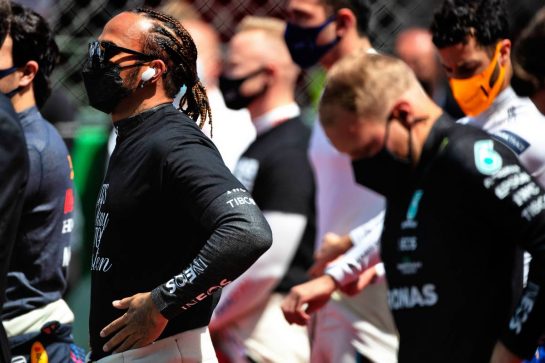 Lewis Hamilton (GBR) Mercedes AMG F1 on the grid.
02.05.2021. Formula 1 World Championship, Rd 3, Portuguese Grand Prix, Portimao, Portugal, Race Day.
- www.xpbimages.com, EMail: requests@xpbimages.com © Copyright: Staley / XPB Images