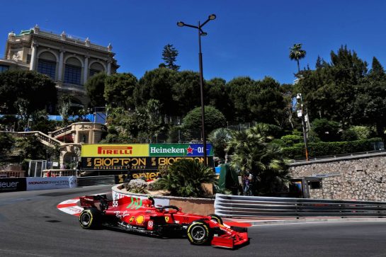Carlos Sainz Jr (ESP) Ferrari SF-21.
20.05.2021. Formula 1 World Championship, Rd 5, Monaco Grand Prix, Monte Carlo, Monaco, Practice Day.
- www.xpbimages.com, EMail: requests@xpbimages.com © Copyright: Batchelor / XPB Images