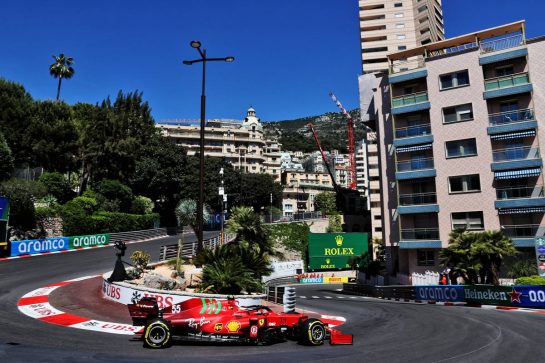 Carlos Sainz Jr (ESP) Ferrari SF-21.
20.05.2021. Formula 1 World Championship, Rd 5, Monaco Grand Prix, Monte Carlo, Monaco, Practice Day.
- www.xpbimages.com, EMail: requests@xpbimages.com © Copyright: Batchelor / XPB Images