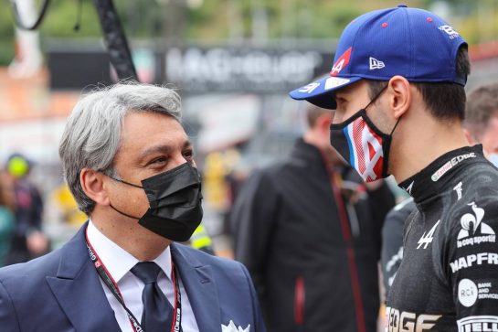 (L to R): Luca de Meo (ITA) Groupe Renault Chief Executive Officer with Esteban Ocon (FRA) Alpine F1 Team.
22.05.2021. Formula 1 World Championship, Rd 5, Monaco Grand Prix, Monte Carlo, Monaco, Qualifying Day.
- www.xpbimages.com, EMail: requests@xpbimages.com © Copyright: Charniaux / XPB Images