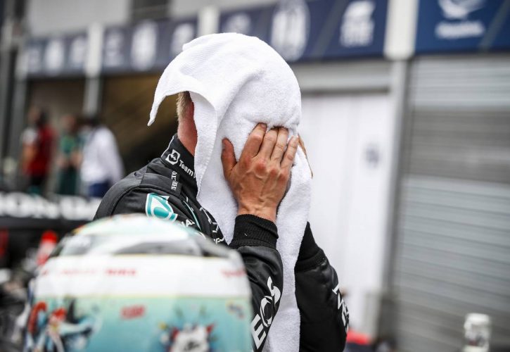 Valtteri Bottas (FIN) Mercedes AMG F1 in qualifying parc ferme. 22.05.2021. Formula 1 World Championship, Rd 5, Monaco Grand Prix, Monte Carlo