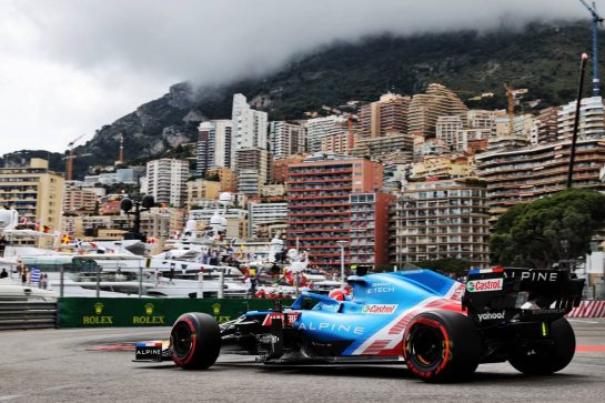 Esteban Ocon (FRA) Alpine F1 Team A521.
22.05.2021. Formula 1 World Championship, Rd 5, Monaco Grand Prix, Monte Carlo, Monaco, Qualifying Day.
- www.xpbimages.com, EMail: requests@xpbimages.com © Copyright: Batchelor / XPB Images