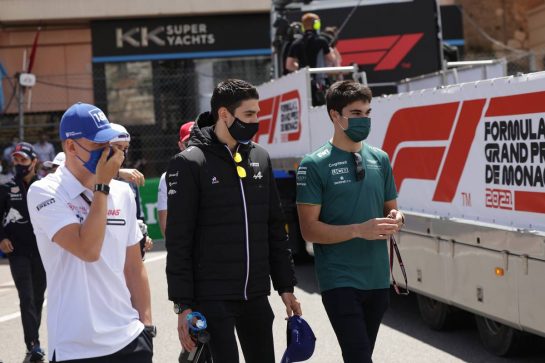 (L to R): Mick Schumacher (GER) Haas F1 Team with Esteban Ocon (FRA) Alpine F1 Team A521 and Lance Stroll (CDN) Aston Martin F1 Team.
23.05.2021. Formula 1 World Championship, Rd 5, Monaco Grand Prix, Monte Carlo, Monaco, Race Day.
- www.xpbimages.com, EMail: requests@xpbimages.com © Copyright: Bearne / XPB Images