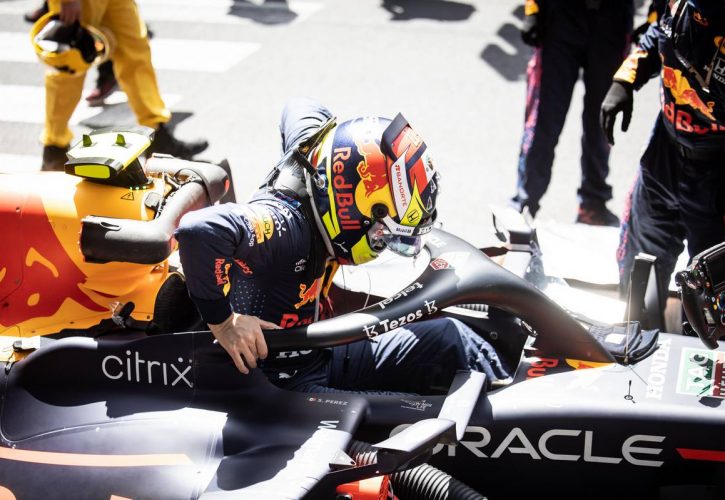 Sergio Perez (MEX) Red Bull Racing RB16B on the grid. 23.05.2021. Formula 1 World Championship, Rd 5, Monaco Grand Prix, Monte Carlo
