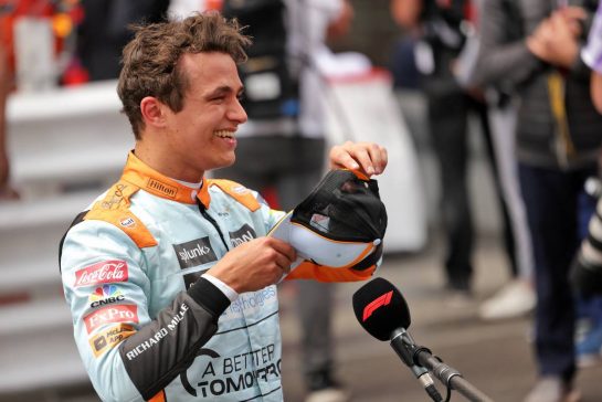 Third plcaed Lando Norris (GBR) McLaren in parc ferme.
23.05.2021. Formula 1 World Championship, Rd 5, Monaco Grand Prix, Monte Carlo, Monaco, Race Day.
- www.xpbimages.com, EMail: requests@xpbimages.com © Copyright: Bearne / XPB Images