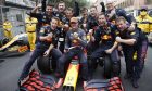 Race winner Max Verstappen (NLD) Red Bull Racing RB16B celebrates with the team in parc ferme. 23.05.2021. Formula 1 World Championship, Rd 5, Monaco Grand Prix, Monte Carlo