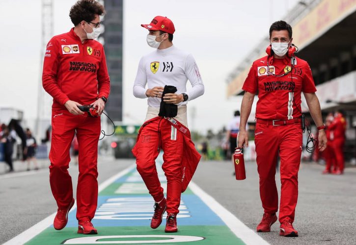 Charles Leclerc Wearing Ferrari shirt - Limotees