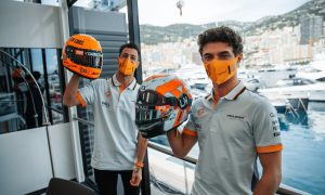 McLaren boys unveil retro helmets for Monaco