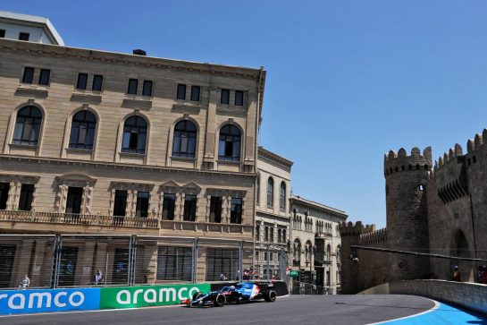 Esteban Ocon (FRA) Alpine F1 Team A521.
04.06.2021. Formula 1 World Championship, Rd 6, Azerbaijan Grand Prix, Baku Street Circuit, Azerbaijan, Practice Day.
- www.xpbimages.com, EMail: requests@xpbimages.com © Copyright: Batchelor / XPB Images