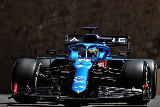 Fernando Alonso (ESP) Alpine F1 Team A521.
04.06.2021. Formula 1 World Championship, Rd 6, Azerbaijan Grand Prix, Baku Street Circuit, Azerbaijan, Practice Day.
- www.xpbimages.com, EMail: requests@xpbimages.com © Copyright: Batchelor / XPB Images