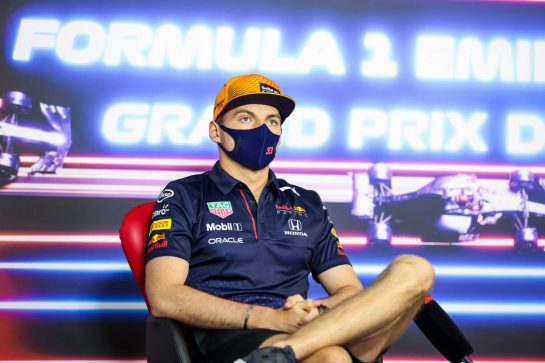 Max Verstappen (NLD) Red Bull Racing in the FIA Press Conference.
17.06.2021. Formula 1 World Championship, Rd 7, French Grand Prix, Paul Ricard, France, Preparation Day.
- www.xpbimages.com, EMail: requests@xpbimages.com © Copyright: FIA Pool Image for Editorial Use Only