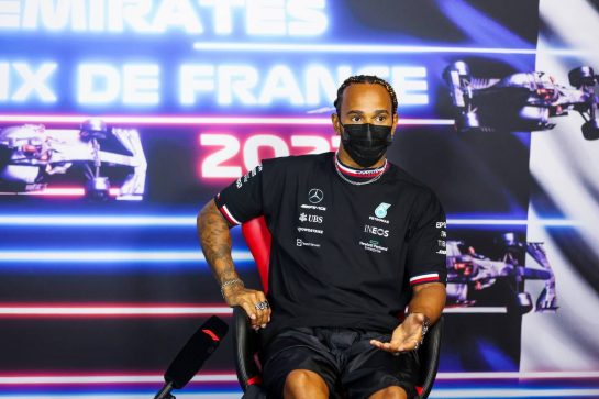 Lewis Hamilton (GBR) Mercedes AMG F1 in the FIA Press Conference.
17.06.2021. Formula 1 World Championship, Rd 7, French Grand Prix, Paul Ricard, France, Preparation Day.
- www.xpbimages.com, EMail: requests@xpbimages.com © Copyright: FIA Pool Image for Editorial Use Only