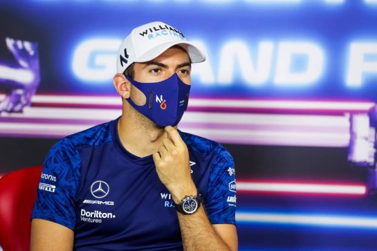 Nicholas Latifi (CDN) Williams Racing in the FIA Press Conference.
17.06.2021. Formula 1 World Championship, Rd 7, French Grand Prix, Paul Ricard, France, Preparation Day.
- www.xpbimages.com, EMail: requests@xpbimages.com © Copyright: FIA Pool Image for Editorial Use Only