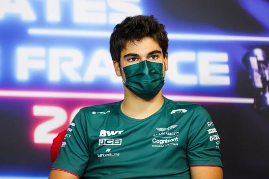 Lance Stroll (CDN) Aston Martin F1 Team in the FIA Press Conference.
17.06.2021. Formula 1 World Championship, Rd 7, French Grand Prix, Paul Ricard, France, Preparation Day.
- www.xpbimages.com, EMail: requests@xpbimages.com © Copyright: FIA Pool Image for Editorial Use Only